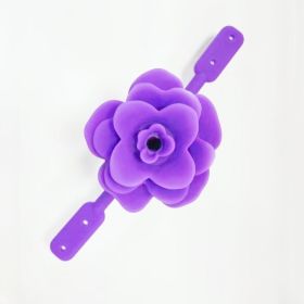 Rose Silicone Mouth Ball Food Grade (Color: Purple)