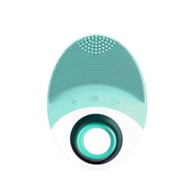 Wireless Charging Silicone Cleansing Instrument (Color: Green)
