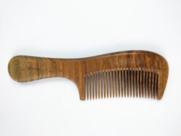 Sandalwood Comb Wooden Hair Comb Green Sandalwood Meridian Wooden Comb (Option: A)