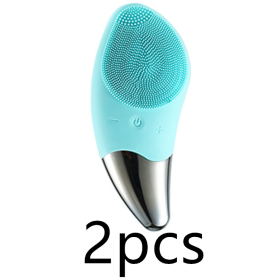 Charging Silicone Cleansing Instrument (Option: Green2pcs)
