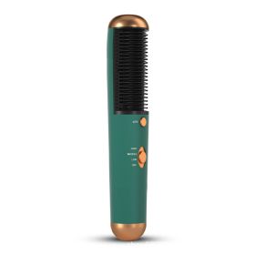 Multifunctional Hair Dryer Comb Two-In-One Dual-Use Straightening Comb And Hair Dryer (Option: Green-US)