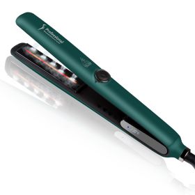 Infrared Steam Spray Splint Curling Hair Straightener (Option: Green-US)