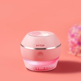 Ultrasonic Facial Cleansing Device Facial Washing Device Rechargeable Beauty Device (Option: Pink-700mAh)