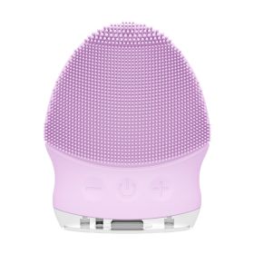 Electric Facial Cleansing Brush (Color: Purple)