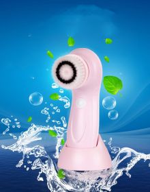 Cleansing instrument waterproof face wash meter (Color: Pink)