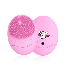 Electric Bamboo Charcoal Silicone Cleansing Instrument (Option: Elephant Pink)