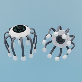Head Massager Electric Octopus Intelligence (Option: White-Gift box payment)
