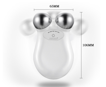 Electric Micro-Current Face Massager EMS Firming Micro Current Deedema Decree Wrinkle Skin Rejuvenation Beauty Instrument (Color: White)