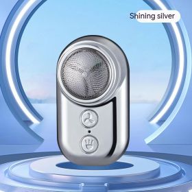 Men's Portable Electric Shaver With Light (Option: Silver 3blade-USB)