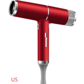 New Concept Hair Dryer Household Hair Dryer (Option: Red-US-Color box)