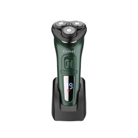 USB Rechargeable Men's Clean Electric Shaver (Option: Green-USB)