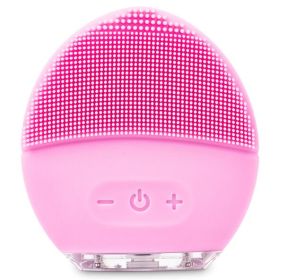 Electric Facial Cleansing Brush (Color: Pink)