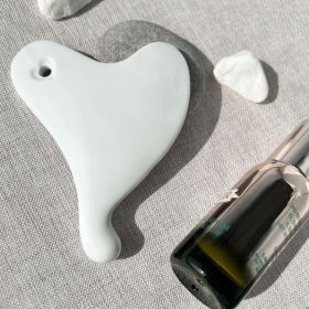 Ceramic Scraping Facial Massage Beauty Board (Option: Love droplets)