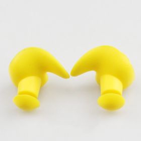 Swimming Silicone Spiral Ear Plugs (Color: Yellow)