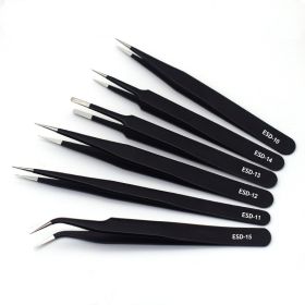 Stainless Steel Antistatic Pointed Tweezers (Option: Suit)