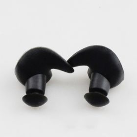 Swimming Silicone Spiral Ear Plugs (Color: Black)
