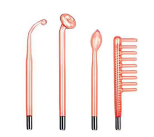High Frequency Electrotherapy Instrument Glass Tube Accessories (Option: Red light-Four piece set)