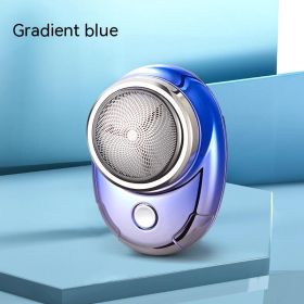 Small And Portable Men's USB Rechargeable Electric Shaver (Option: Gradient Blue-USB)
