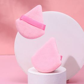 Puff Suede Dry Powder Puff Fan Loose Powder Puff Makeup Sponge (Option: Opp15-Pink)