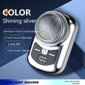 Mini Men's Compact And Ultra Long Range Automatic Shaver (Option: SQ007 Silver Ice-USB)