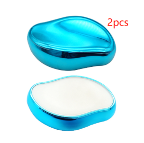 Crystal Physical Hair Eraser Painless Safe Epilator Easy Cleaning Reusable Body Beauty Depilation Tool (Option: Blue-2PCS)